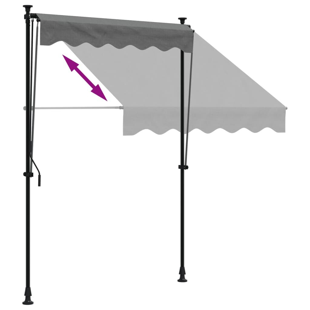 vidaXL Uittrekbare Luifel 150x150 Antraciet - 35% Korting!