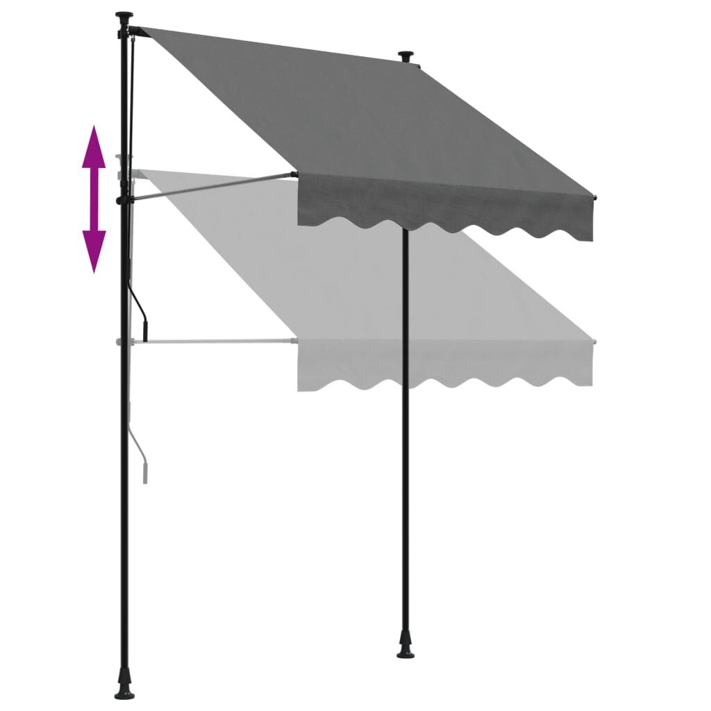 vidaXL Uittrekbare Luifel 150x150 Antraciet - 35% Korting!