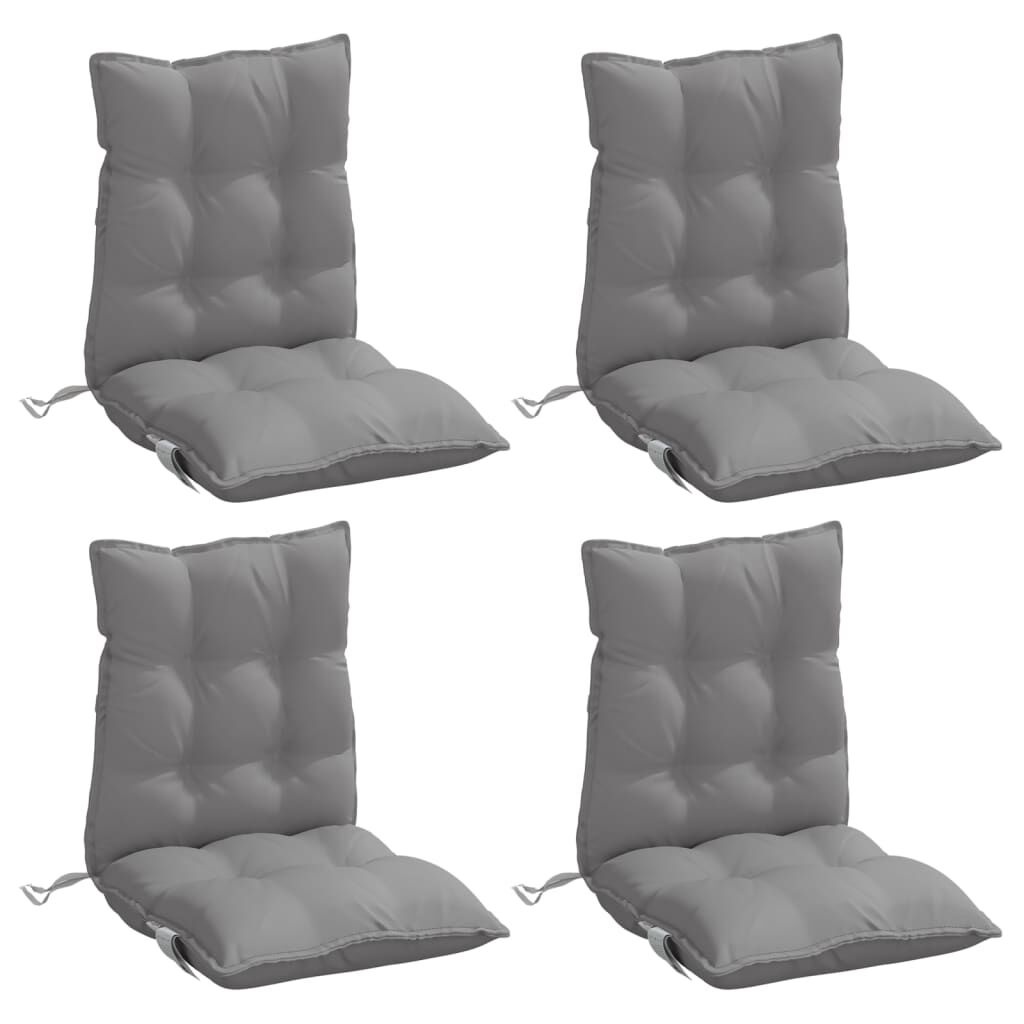 vidaXL Stoelkussens Grijs (4 st) - 35% Korting!