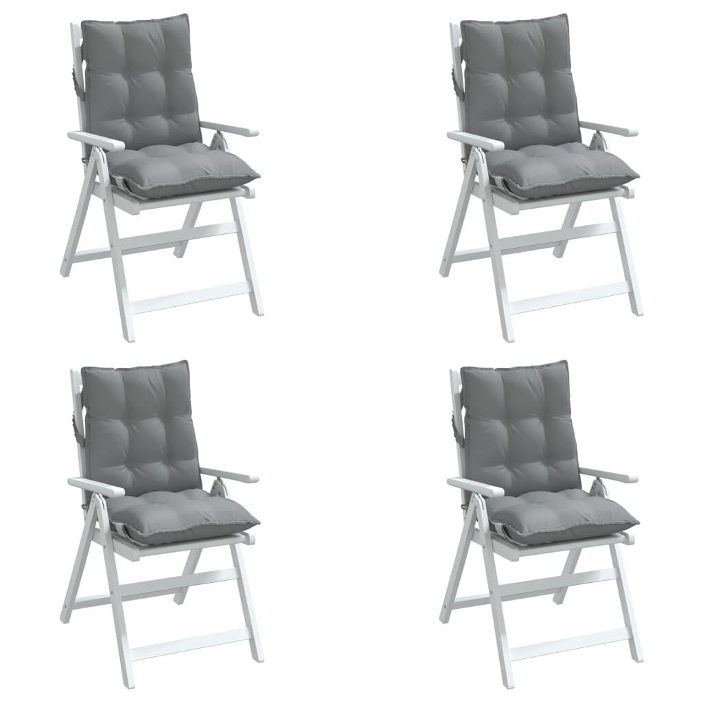 vidaXL Stoelkussens Grijs (4 st) - 35% Korting!