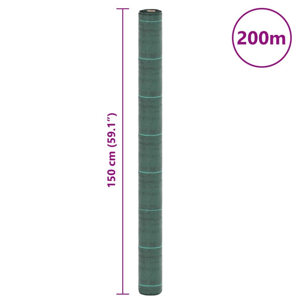 VidaXL Worteldoek 1,5x200m Groen - 45% Korting!