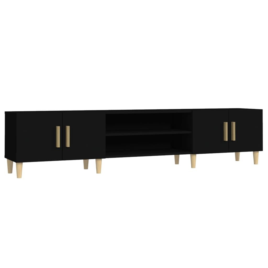 vidaXL TV-meubel Zwart 180cm - 64% Korting!