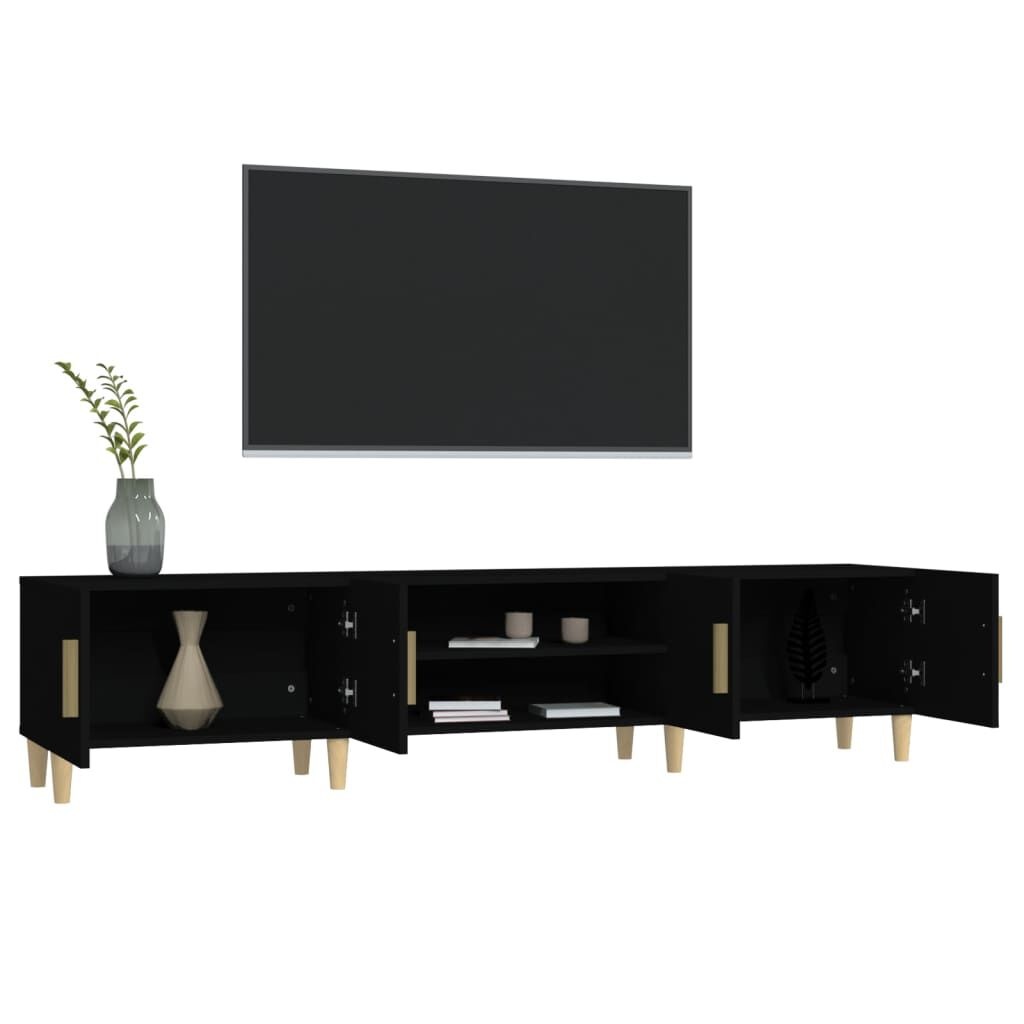 vidaXL TV-meubel Zwart 180cm - 64% Korting!