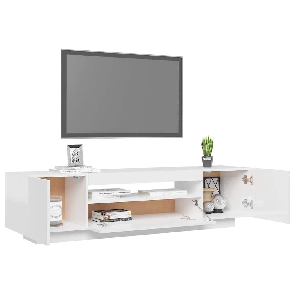 TV Meubel Hoogglans Wit 160cm met LED - 47% Korting!