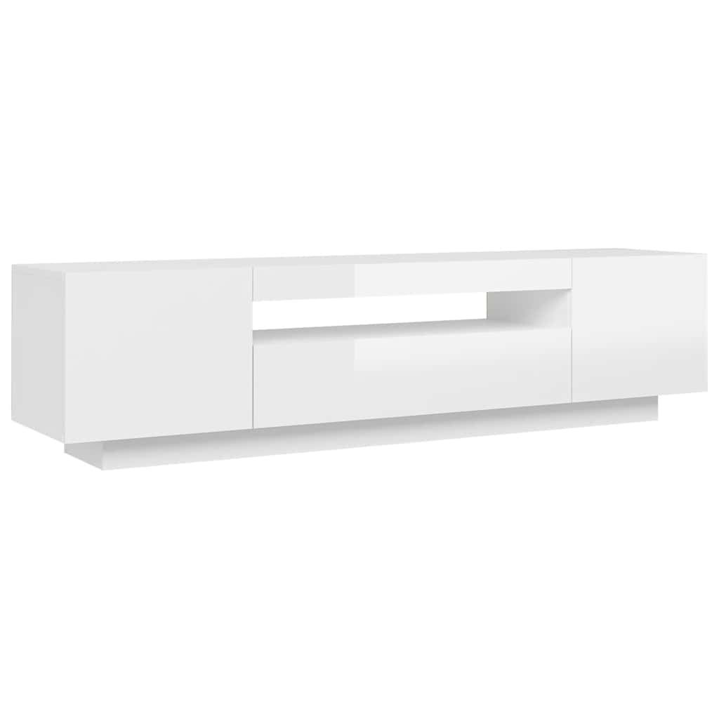 TV Meubel Hoogglans Wit 160cm met LED - 47% Korting!