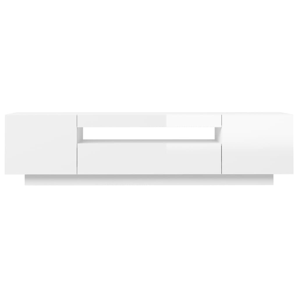 TV Meubel Hoogglans Wit 160cm met LED - 47% Korting!
