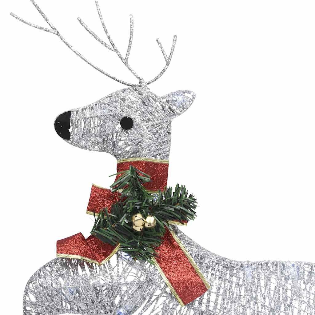 Kerst Rendieren & Slee (60 LED) - Zilver - 53% Korting!