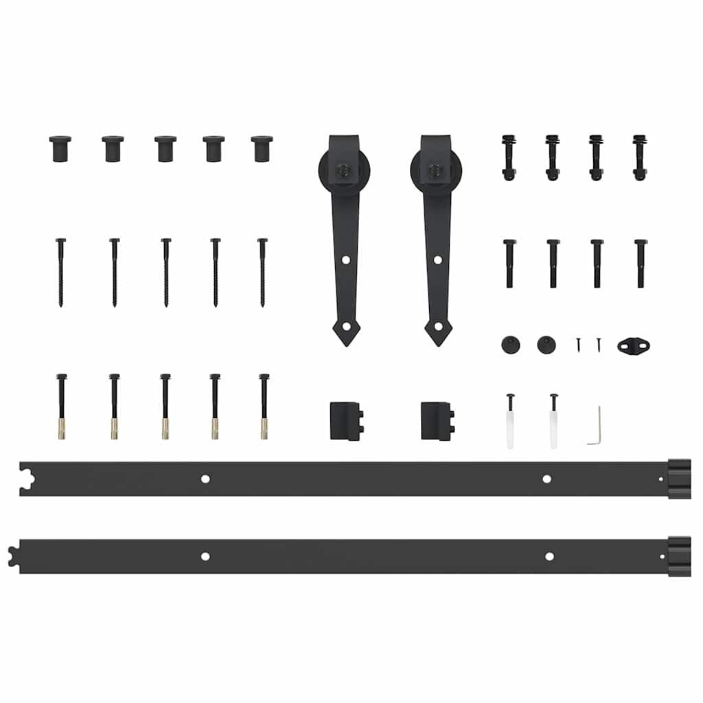 vidaXL Schuifdeur Set 152,5cm Zwart -45% Korting!