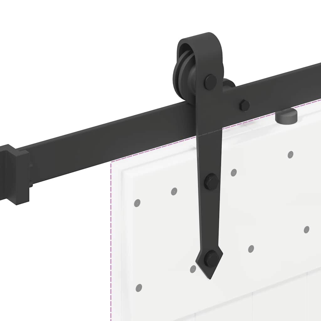 vidaXL Schuifdeur Set 152,5cm Zwart -45% Korting!