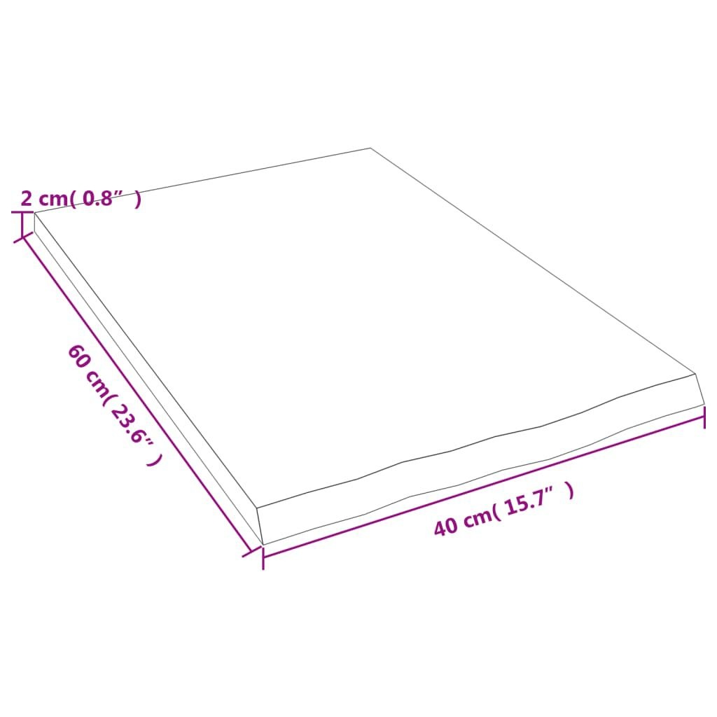 Wandschap Massief Eiken Donkerbruin 40x60cm - 35% Korting!