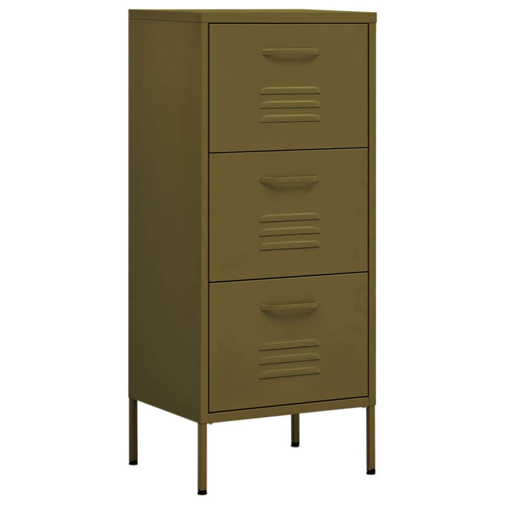 vidaXL Olijfgroene Opbergkast - 42,5x35x101,5cm - 55% Korting!