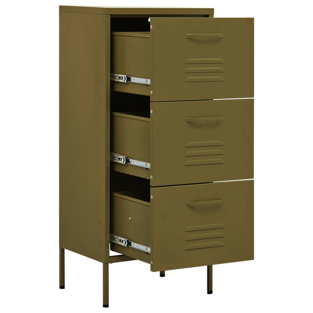 vidaXL Olijfgroene Opbergkast - 42,5x35x101,5cm - 55% Korting!
