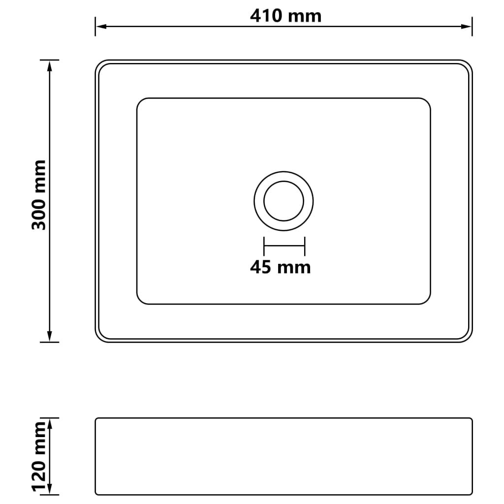 vidaXL Wastafel Matzwart 41x30cm - 35% Korting!