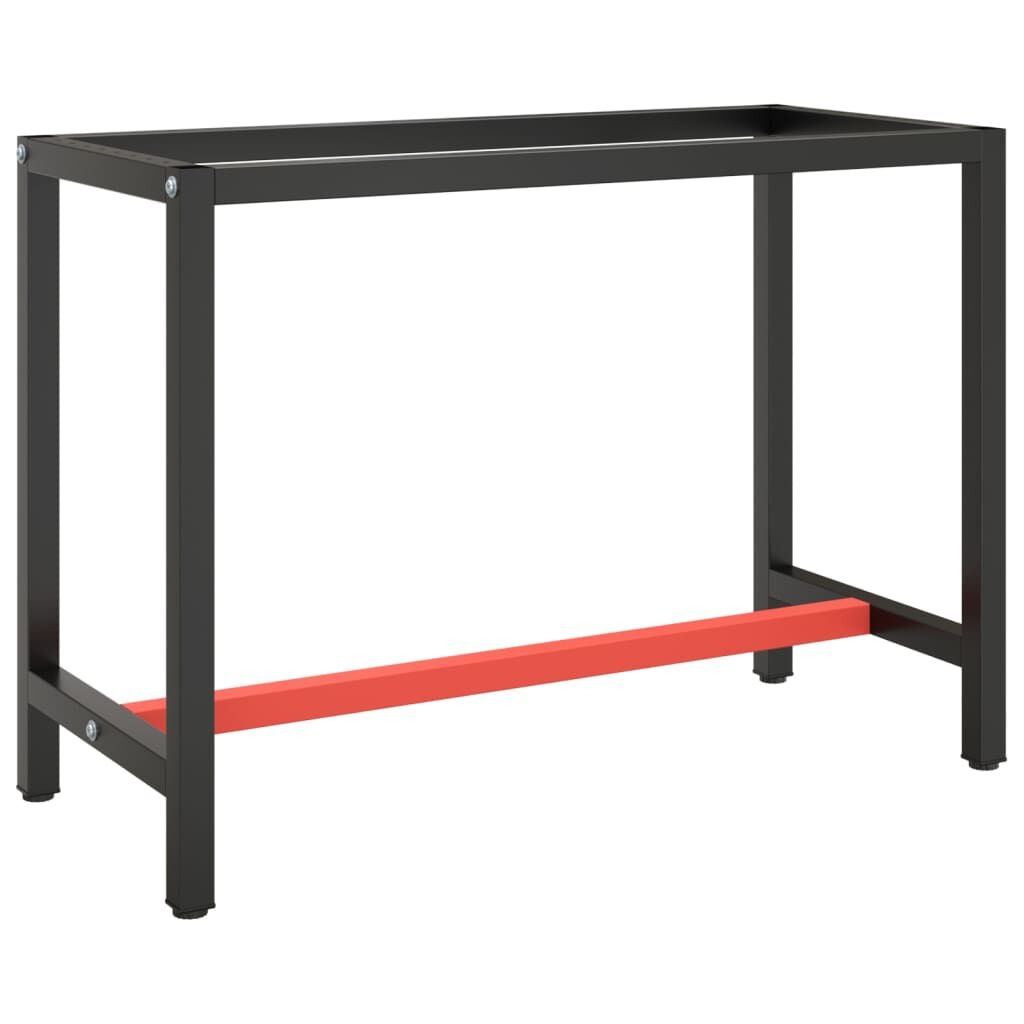 Werkbankframe vidaXL - 110cm - Zwart/Rood - 35% Korting!