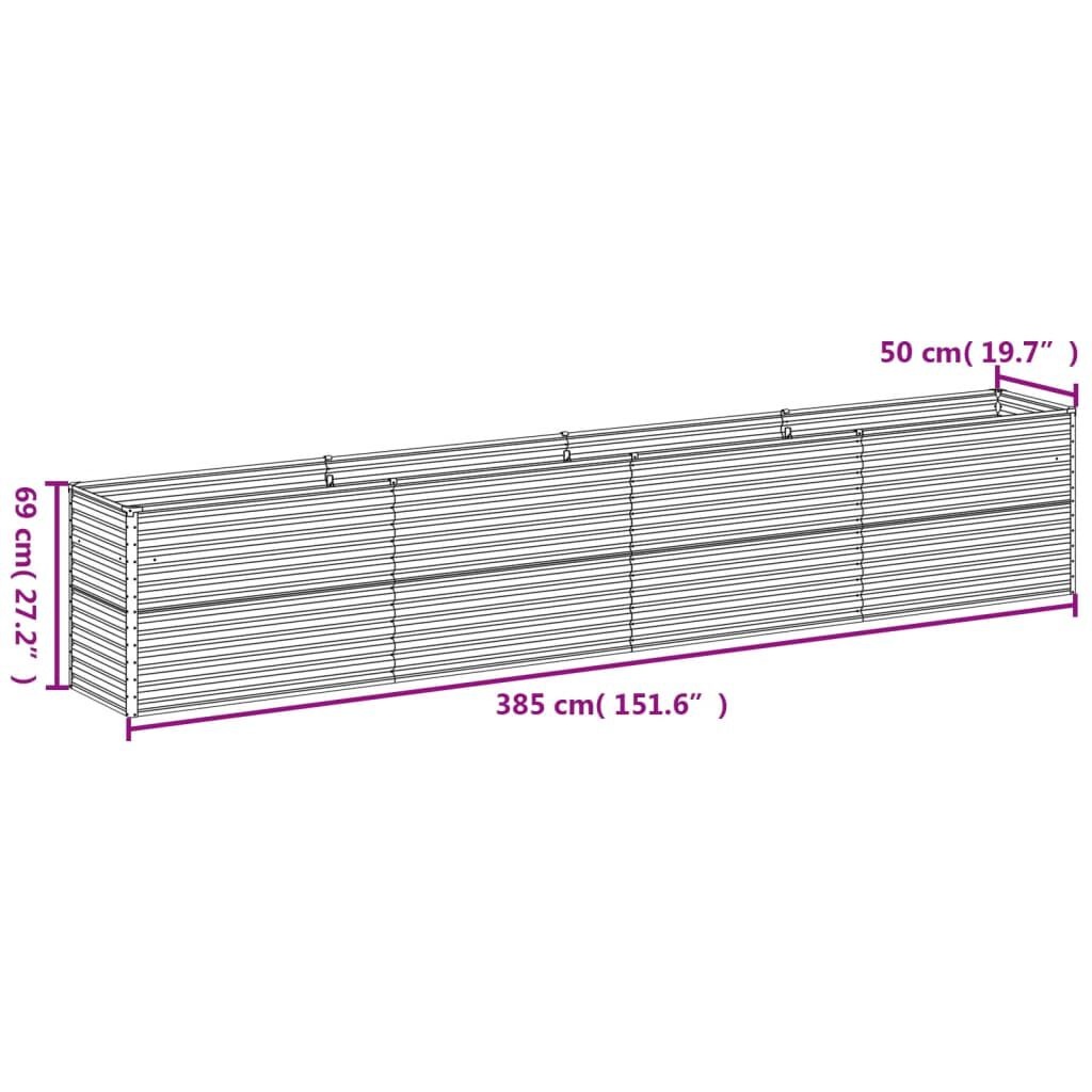 vidaXL Verhoogde Plantenbak Cortenstaal 385cm - 35% Korting!