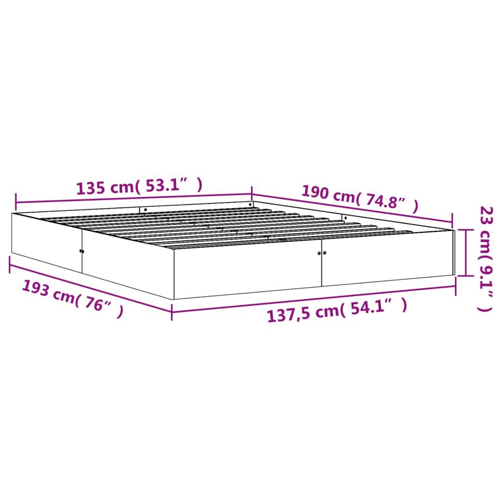 Grenen Bedframe 135x190 Wasbruin - 42% Korting!
