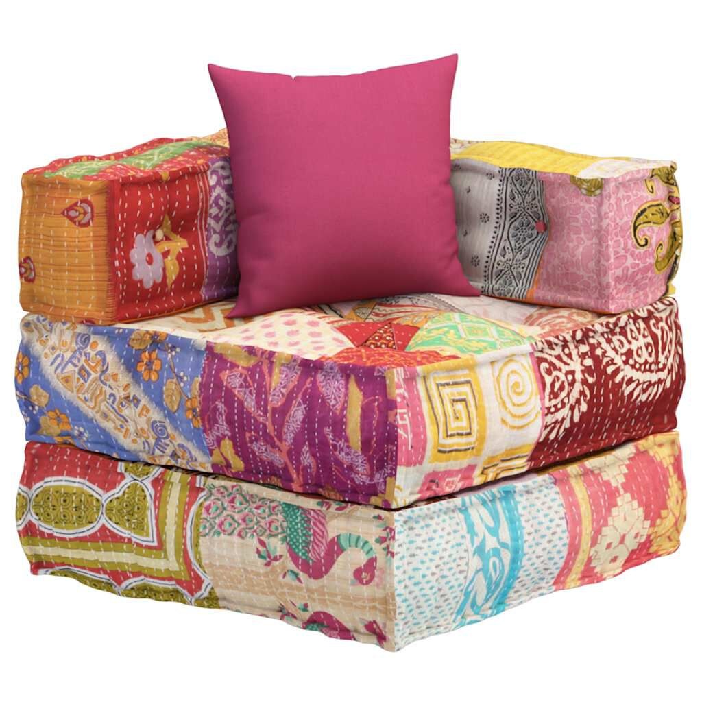 vidaXL Modulaire Poef Patchwork - 35% Korting!