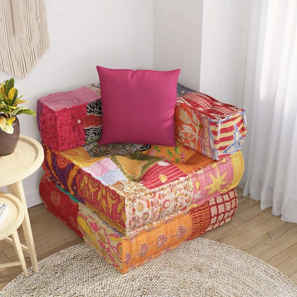 vidaXL Modulaire Poef Patchwork - 35% Korting!