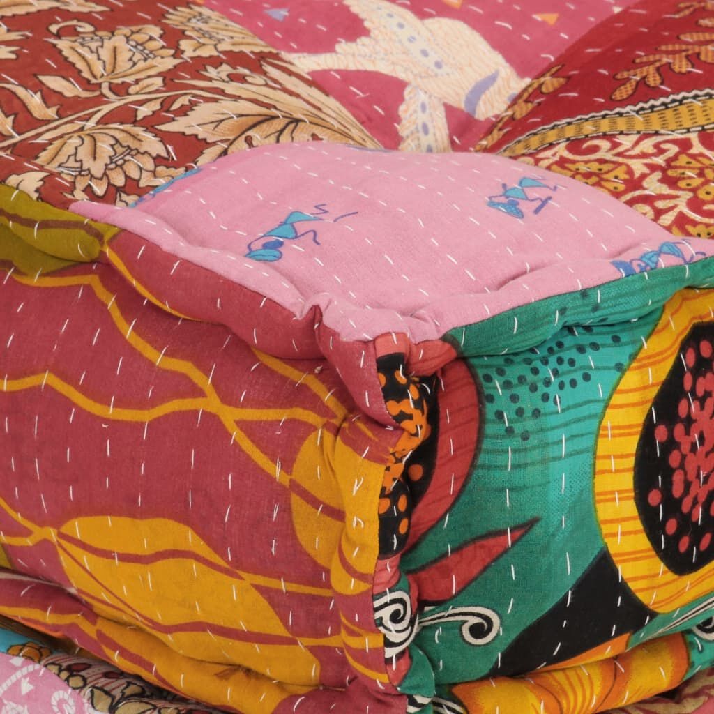 vidaXL Modulaire Poef Patchwork - 35% Korting!
