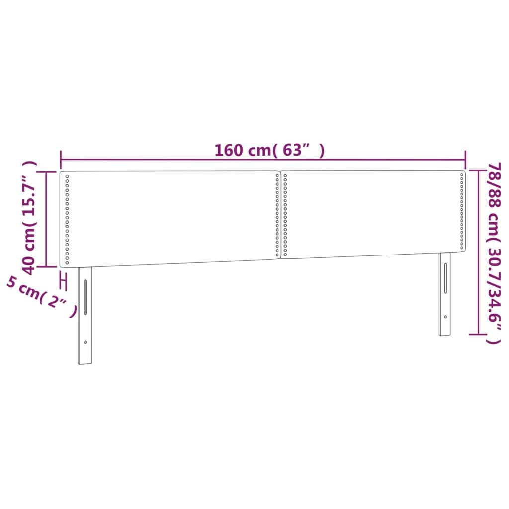 vidaXL Hoofdborden (2x) 80cm Wit Kunstleer -35% Korting!