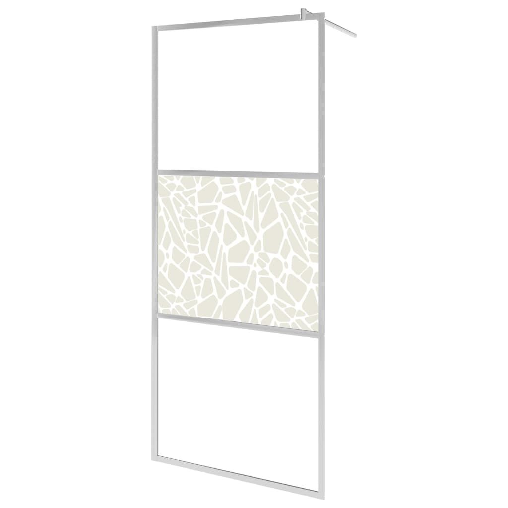 vidaXL Inloopdouchewand 90x195cm stenenmotief -35% korting!
