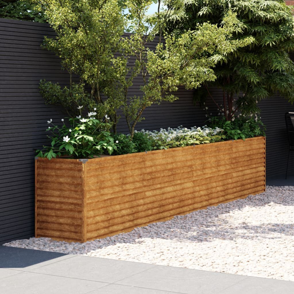 vidaXL Verhoogde Plantenbak Cortenstaal 385cm - 35% Korting!