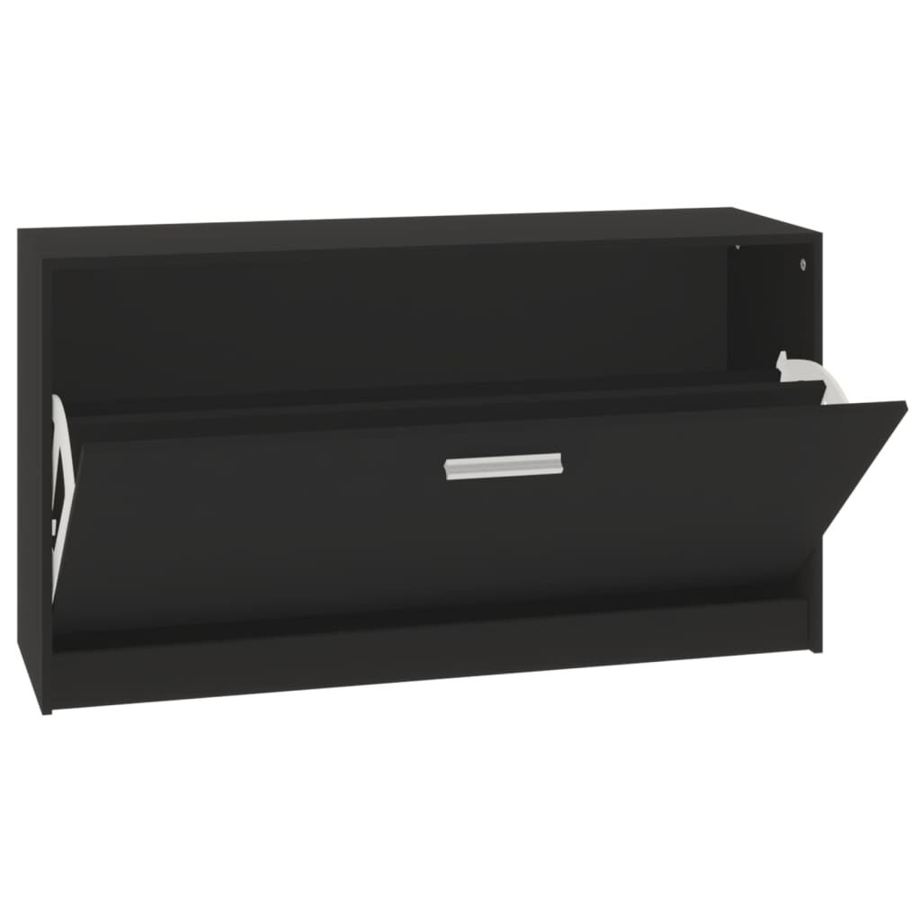 Schoenenbank Zwart Hout 80cm - 35% Korting! Zo Goed Als Nieuw