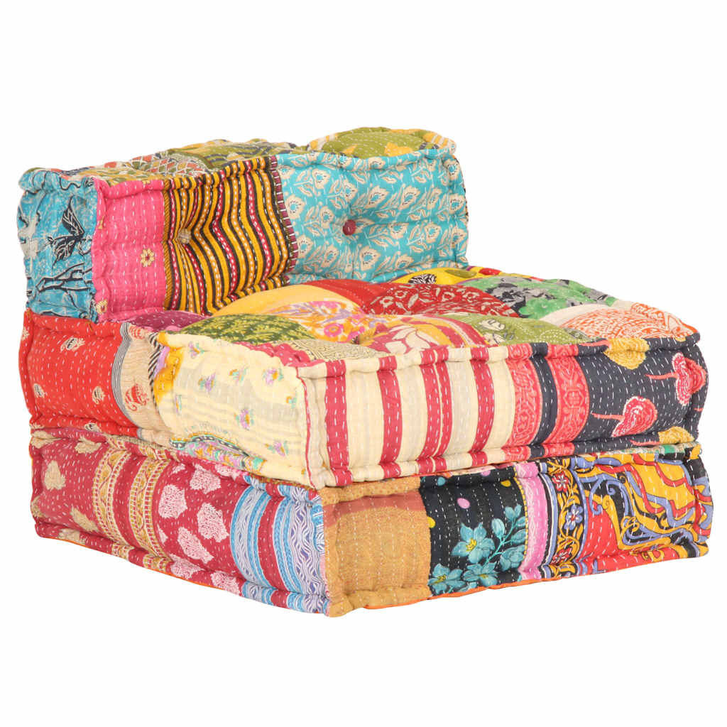 vidaXL Modulaire Poef Patchwork - 45% Korting!