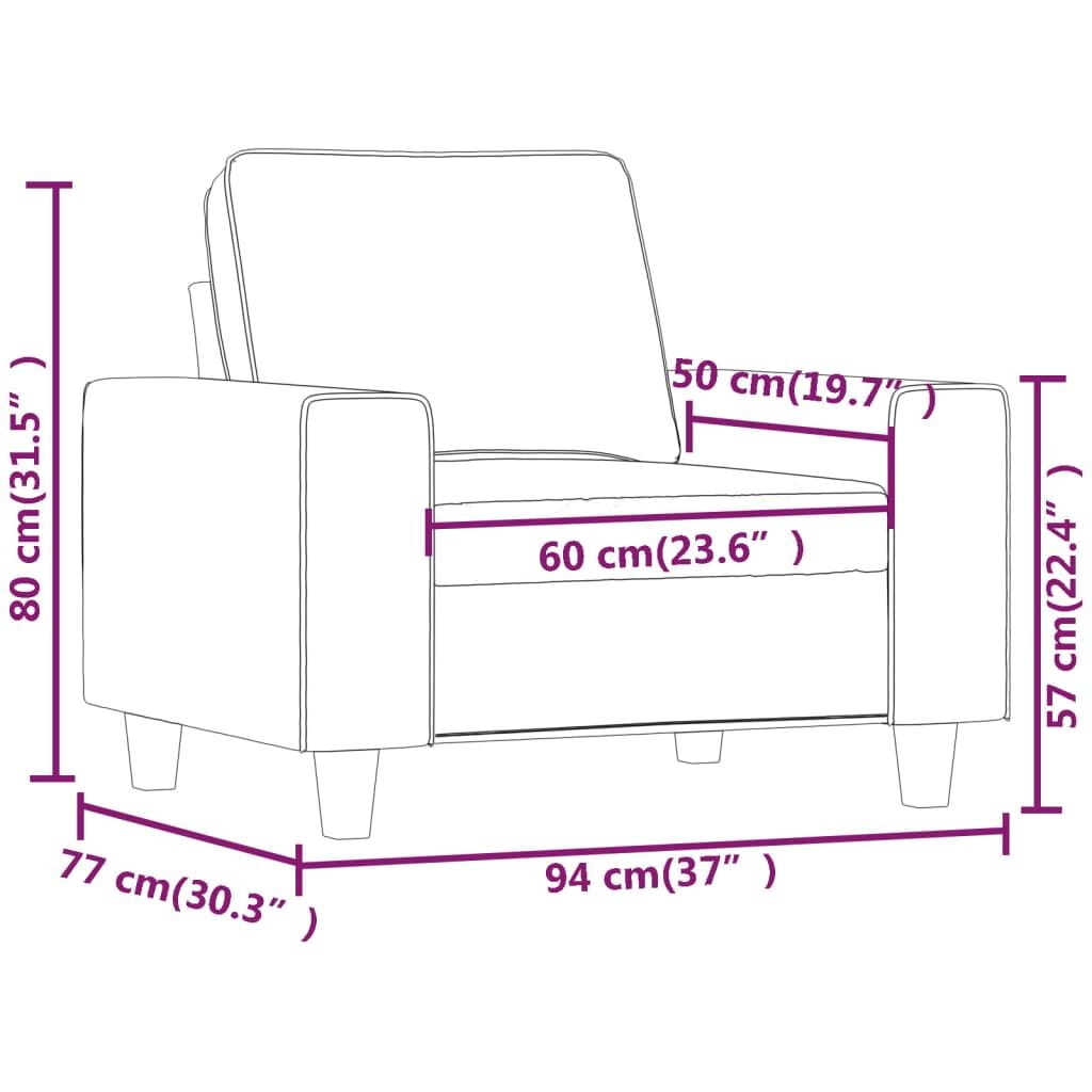 vidaXL Fauteuil Taupe - 60cm - Nu 35% Korting!