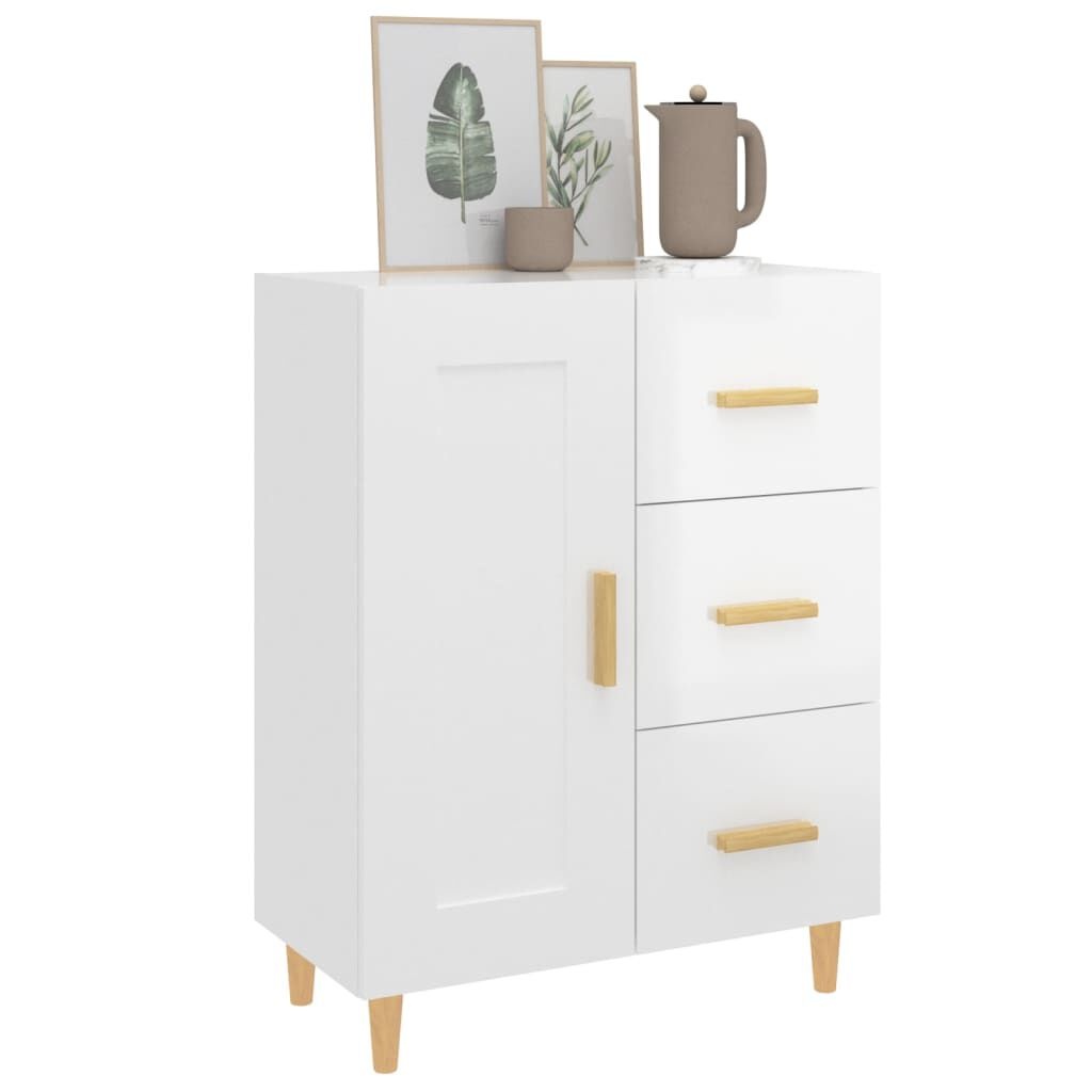 vidaXL Dressoir Wit Hoogglans - 69,5cm - 35% Korting!