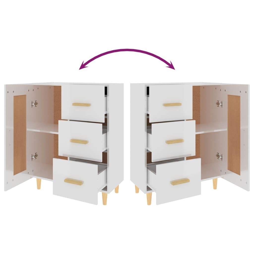 vidaXL Dressoir Wit Hoogglans - 69,5cm - 35% Korting!