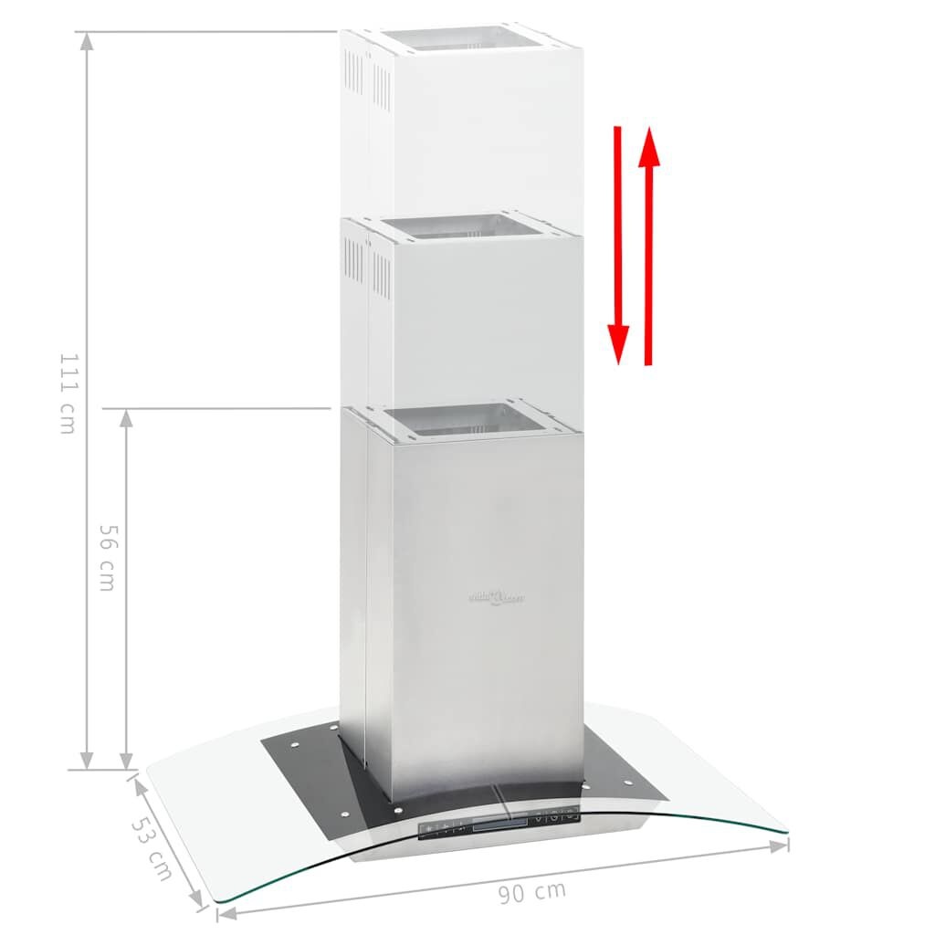 Defect: vidaXL Eiland Afzuigkap 90cm - 35% Korting!