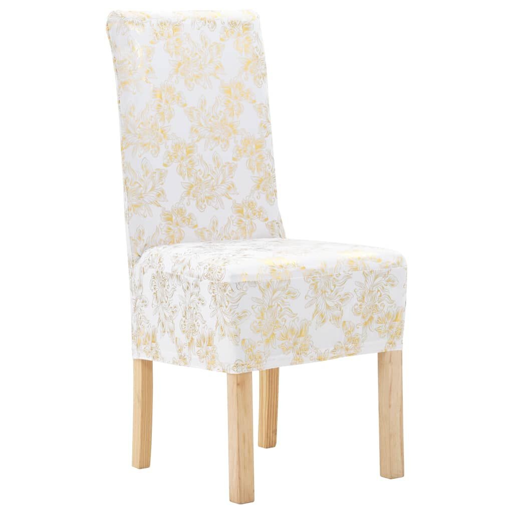 vidaXL Stoelhoezen 6 st Wit/Goud - 62% Korting!
