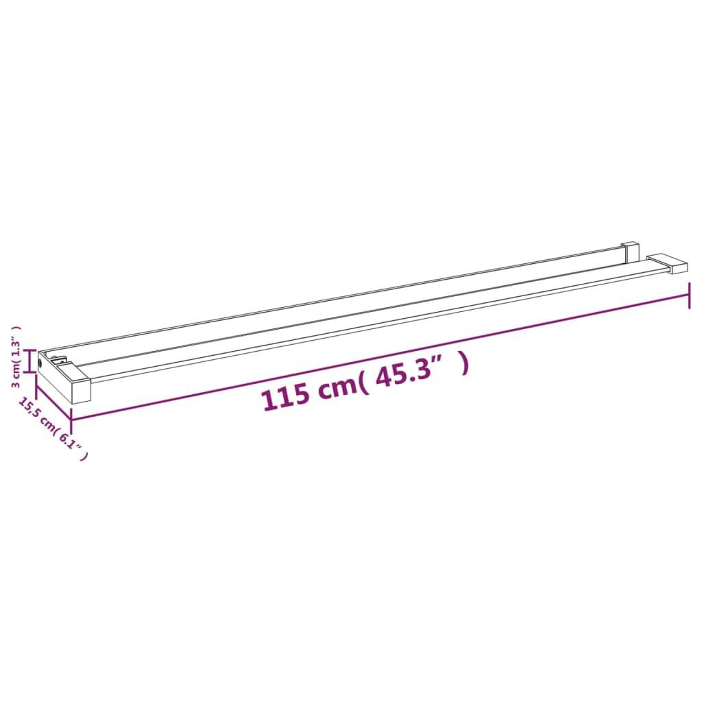 VidaXL Wandschap Douchewand 115cm Wit - 47% Korting!