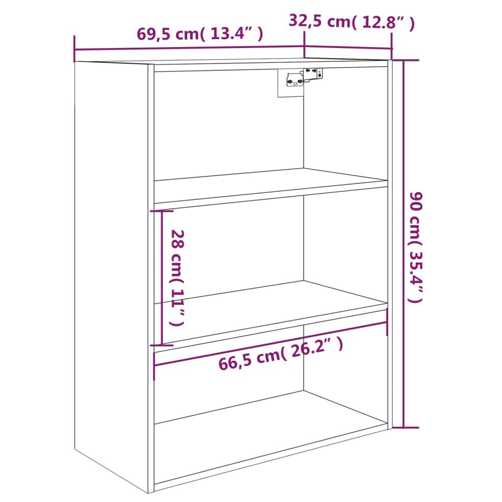 Hangkast Wit 69,5cm - Retourtje Deal: 42% Korting!