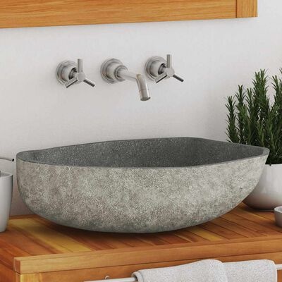 vidaXL Riviersteen Wastafel Ovaal - Topdeal! 35% Korting