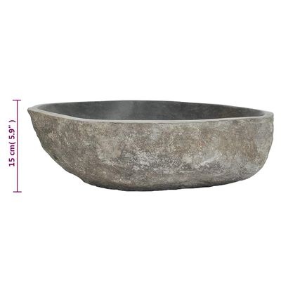 vidaXL Riviersteen Wastafel Ovaal - Topdeal! 35% Korting