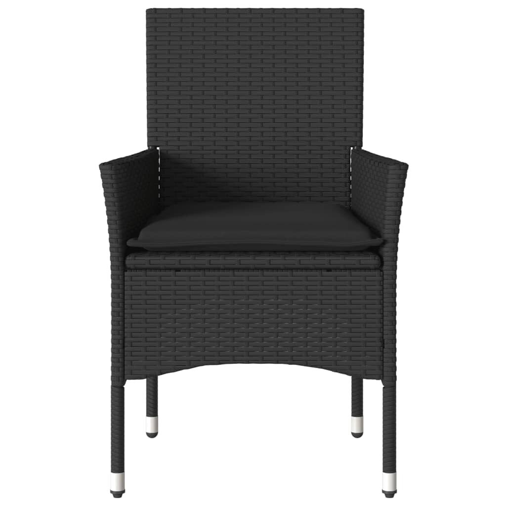 VidaXL Tuinstoelen (2 st) met Kussens - Zwart - 35% Korting!