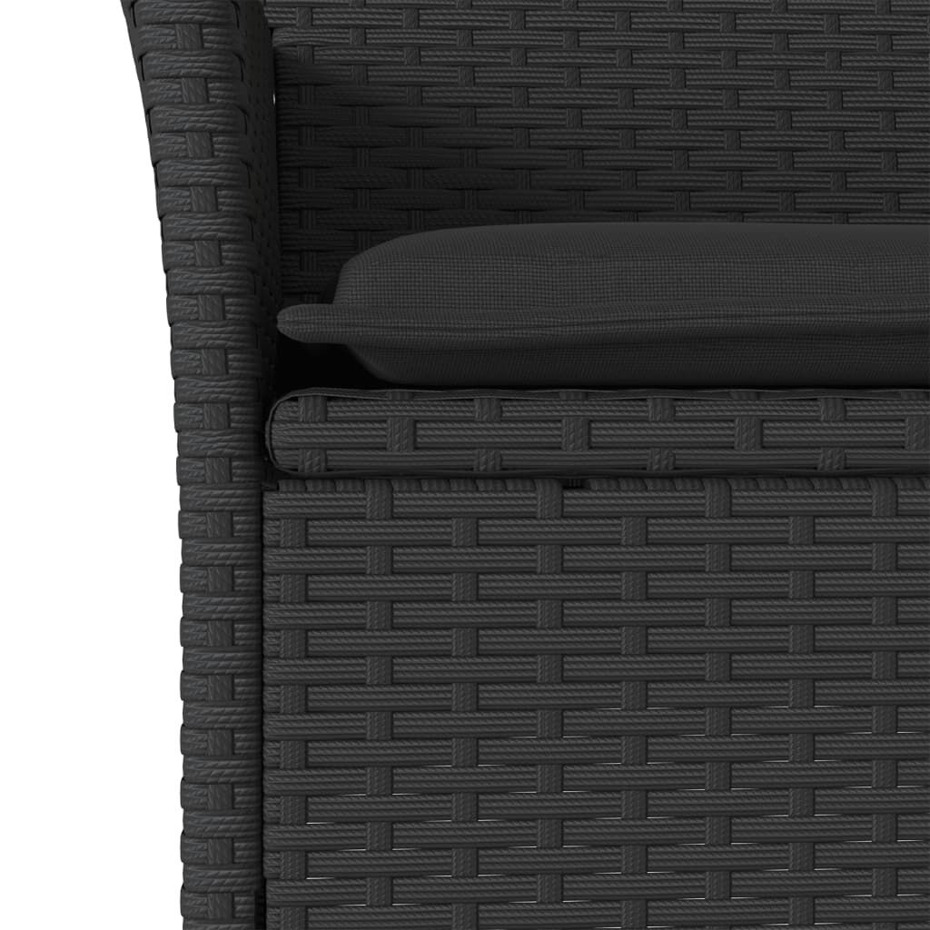 VidaXL Tuinstoelen (2 st) met Kussens - Zwart - 35% Korting!