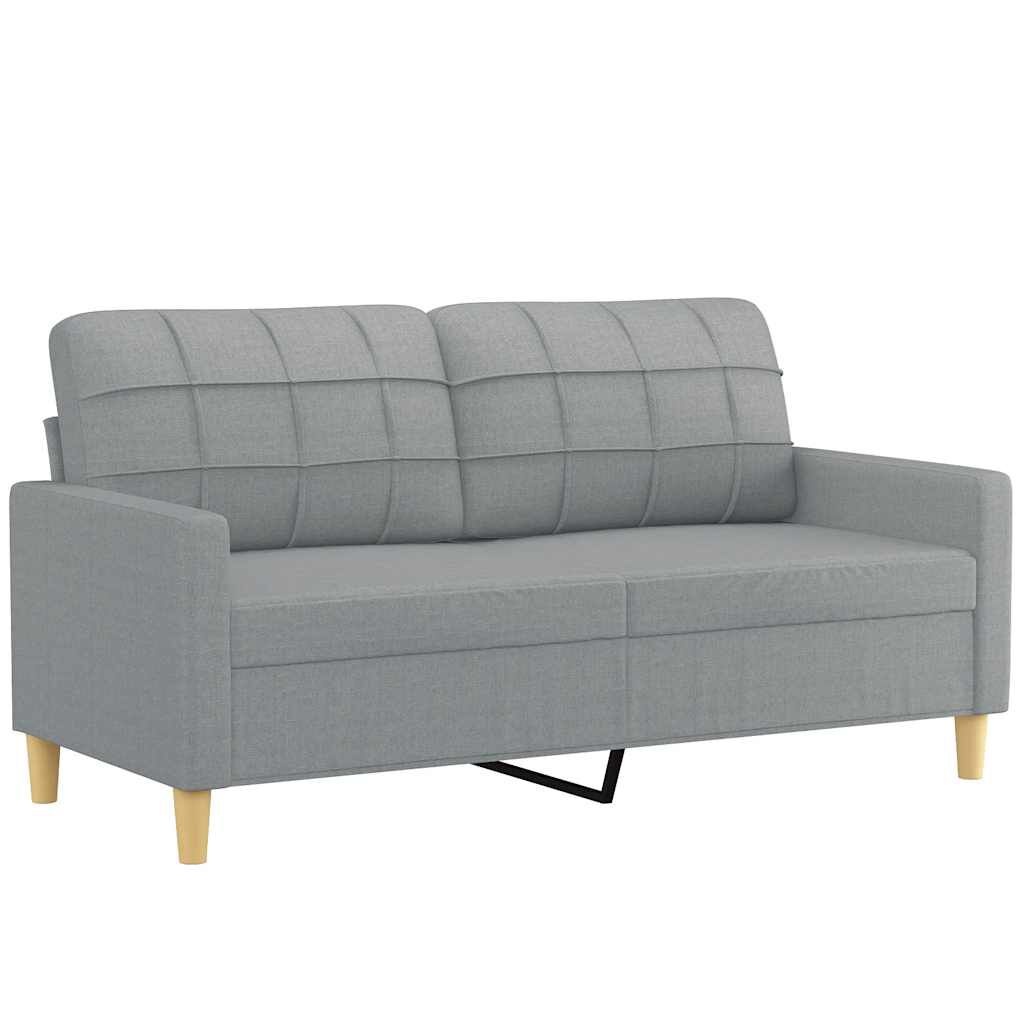 Lichtgrijze Tweezitsbank 140cm - 35% Korting!