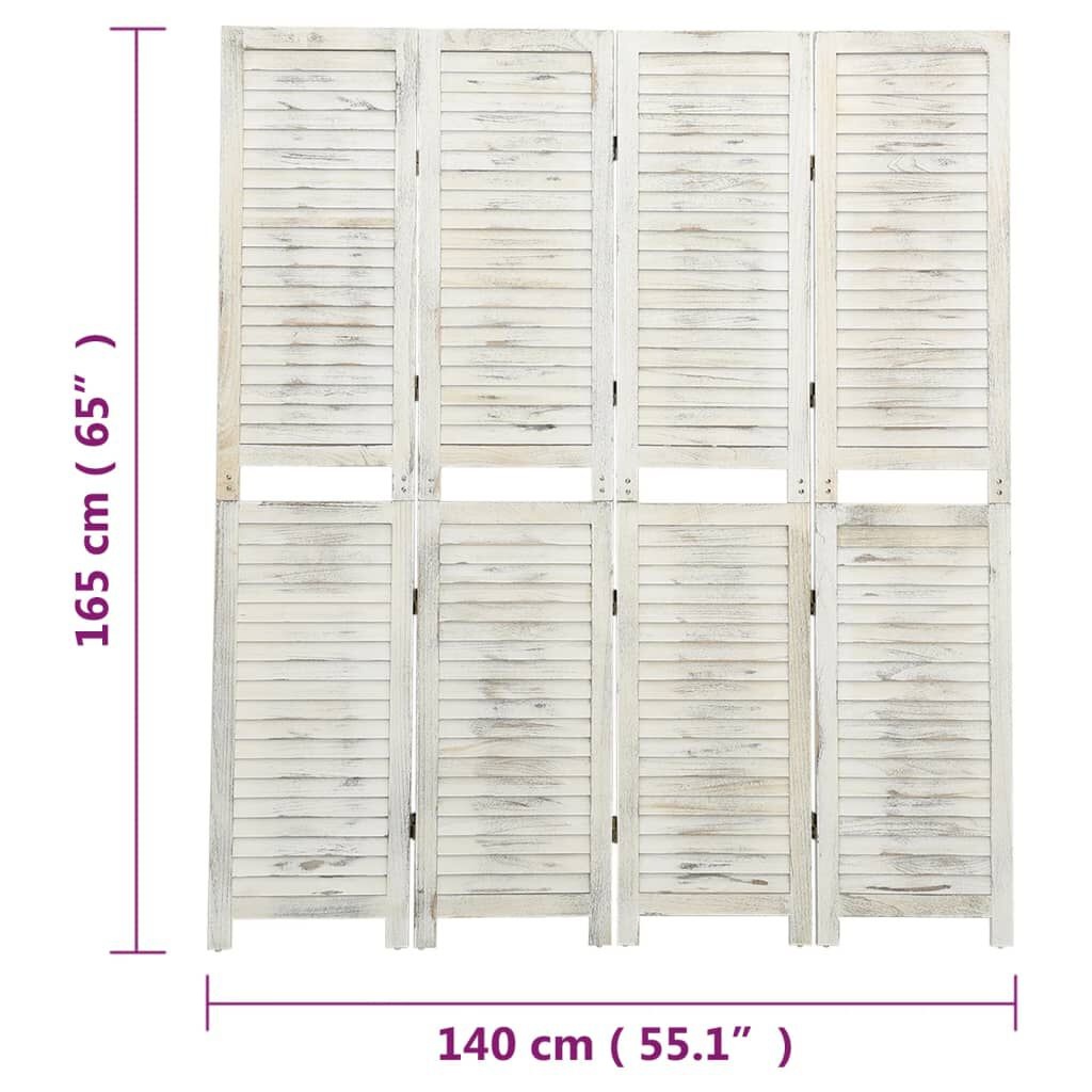 Kamerscherm Hout Crème 140x165cm - 45% Korting!