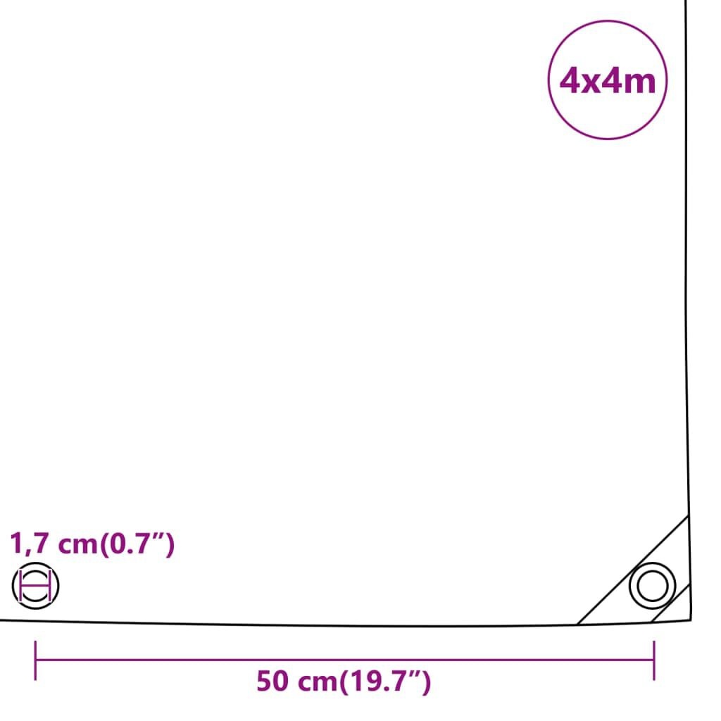 VidaXL Dekzeil 4x4m Antraciet -650g/m² - 35% Korting!
