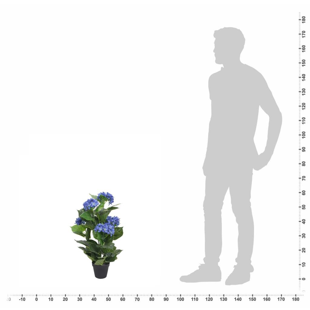 Kunst Hortensia Plant Blauw 60cm - 35% Korting!