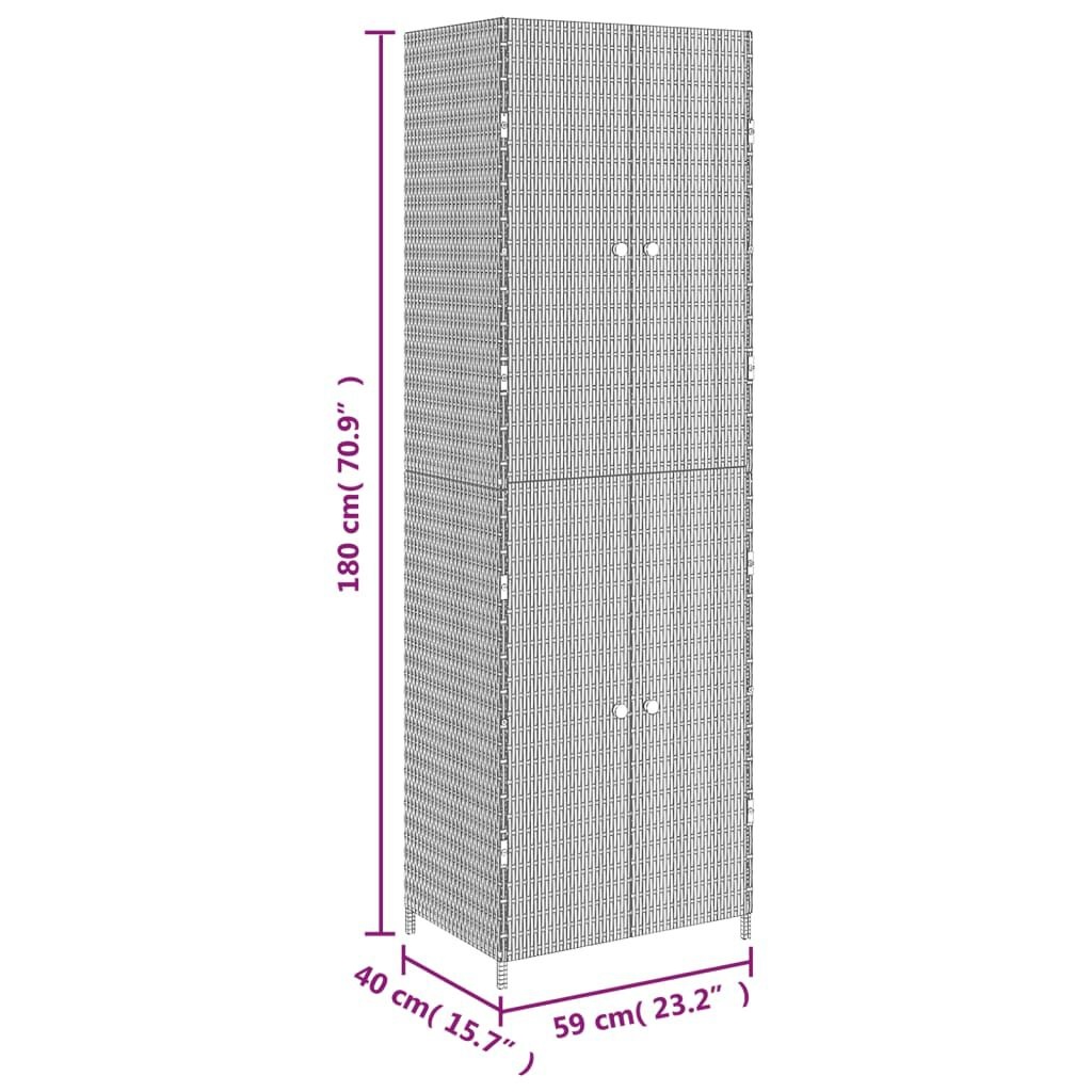 vidaXL Tuinkast Grijs 59x40x180cm - 35% Korting!