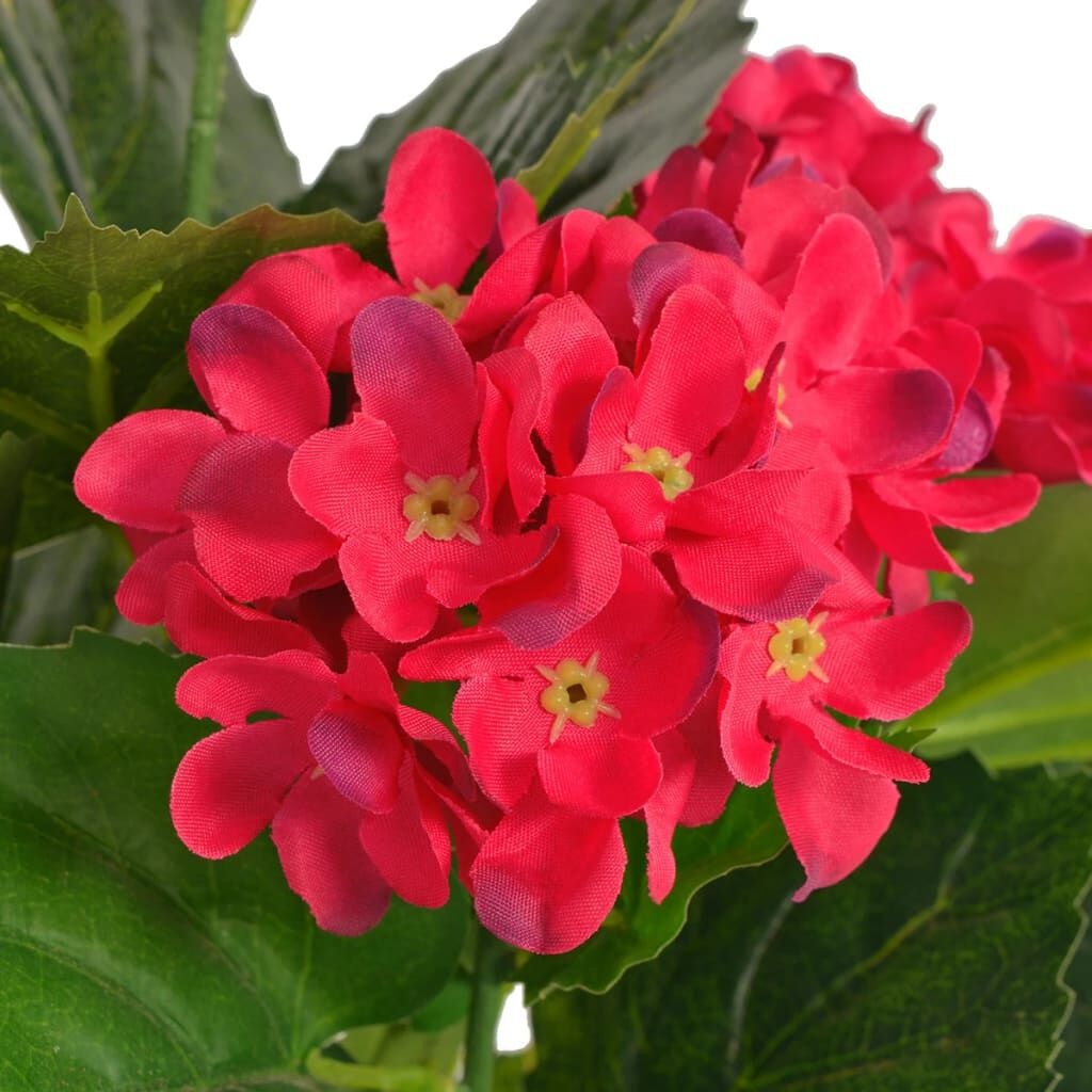 Kunst Hortensia Rood 60cm m. Pot - Nieuwstaat! 35% Korting