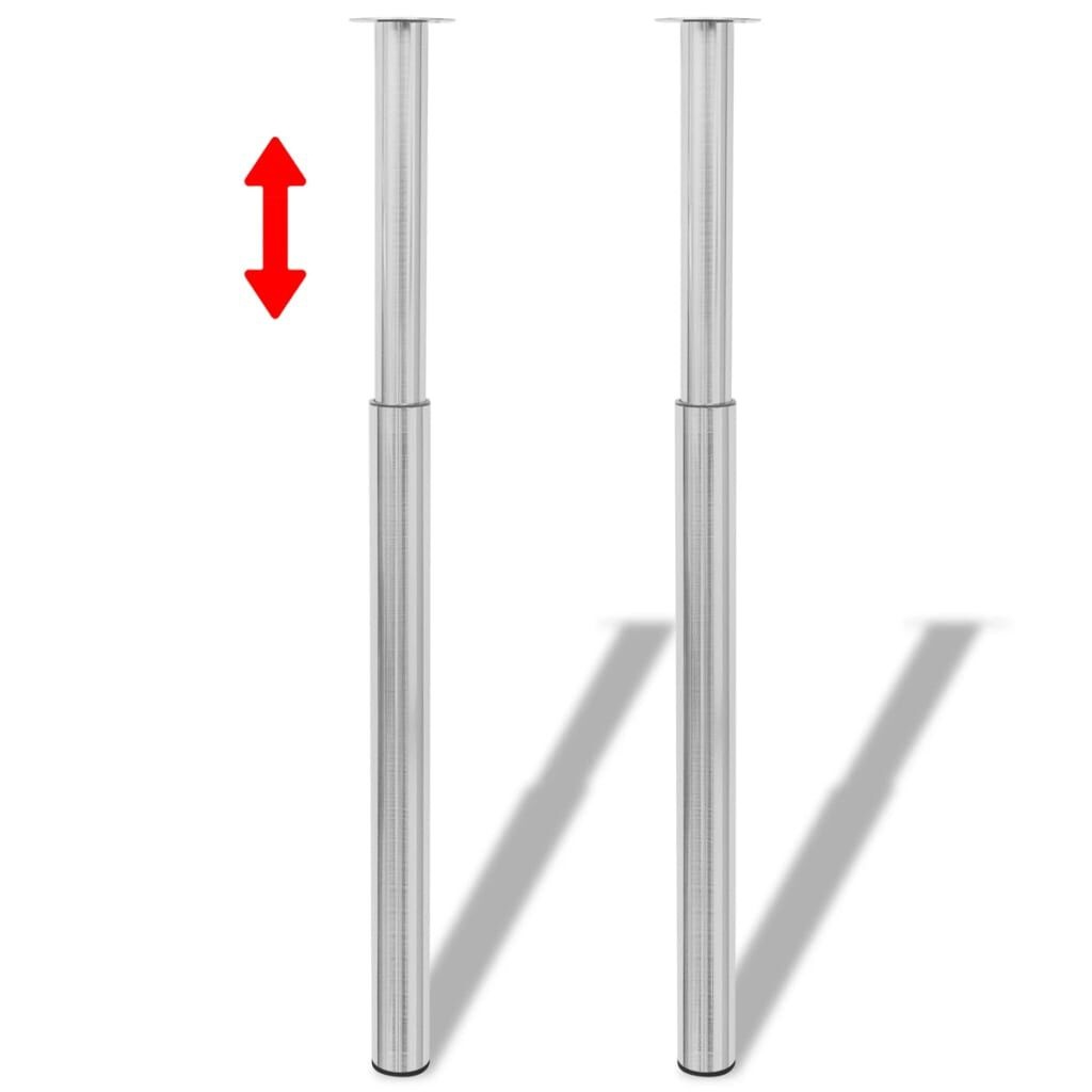 Tafelpoten Telescopisch Nikkel (71-110cm) - 2 stuks - 35% Korting!