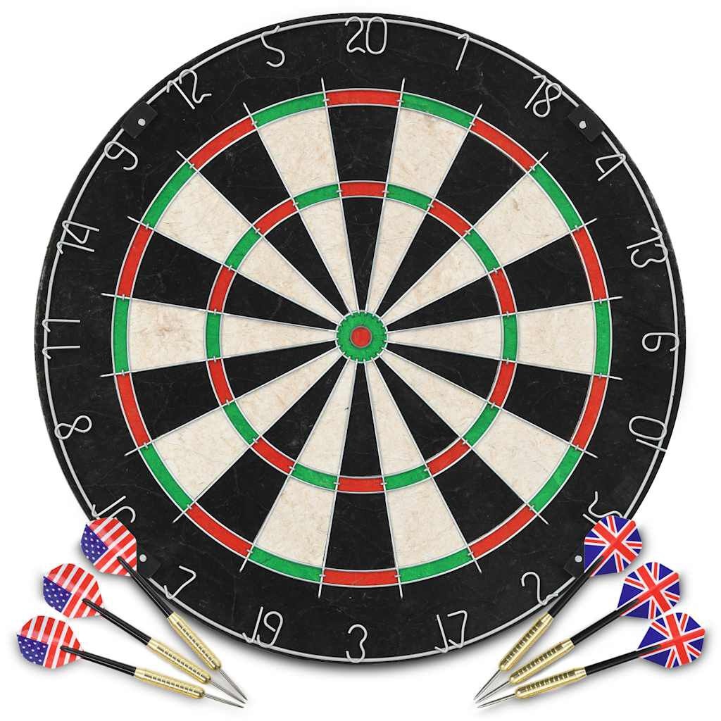 Dartbord Set - Professioneel Sisal + 6 Darts - 35% Korting!