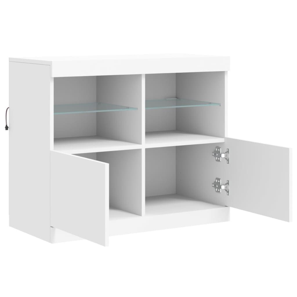 Dressoir met LED-verlichting wit 81cm - 35% Korting!