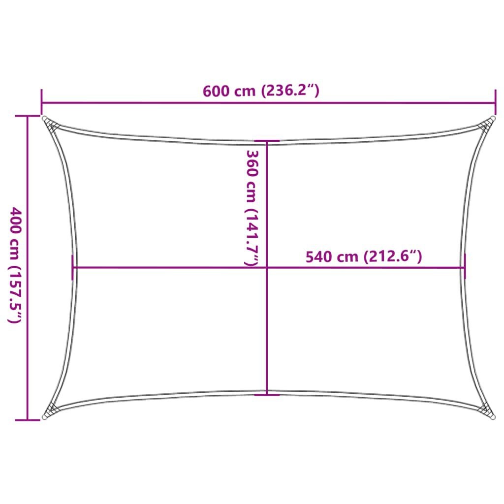 Zonnezeil Rechthoek 4x6m Blauw - 35% Korting!