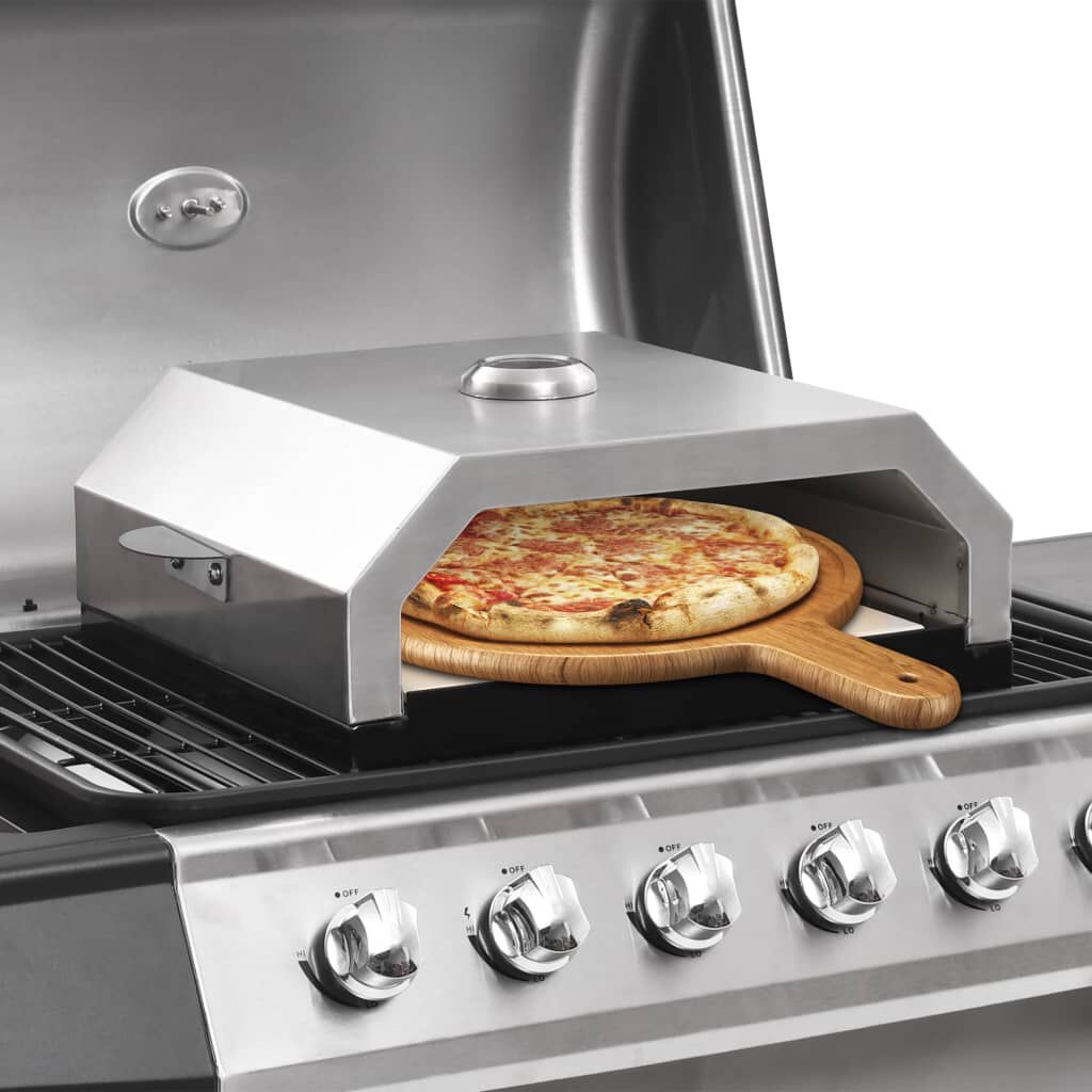 Pizzaoven voor BBQ (Gas/Houtskool) incl. Steen - 35% Korting!